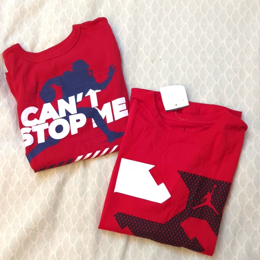Boys Football and Michael Jordan Tshirts, size medium